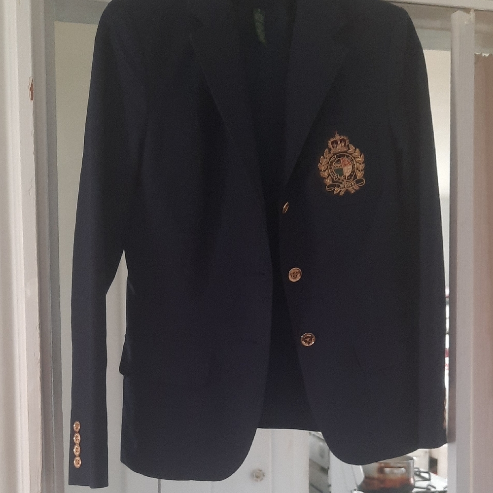 Ralph Lauren Dark Blue Blazer with Gold Buttons